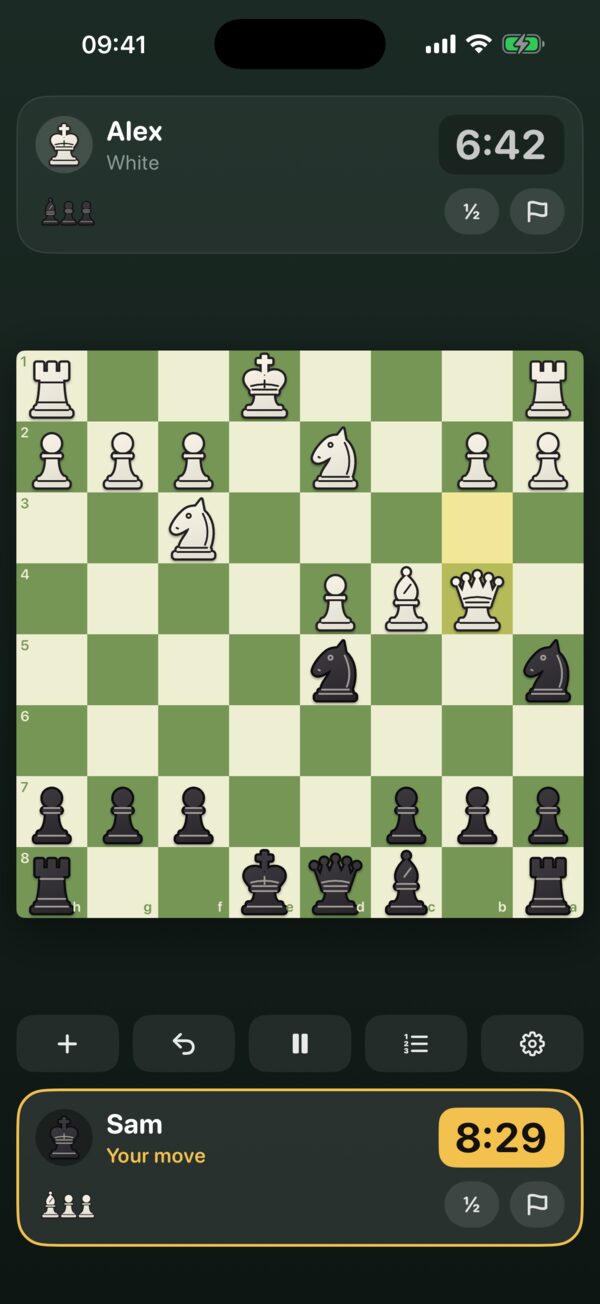 Pass the phone: the board turns for Black